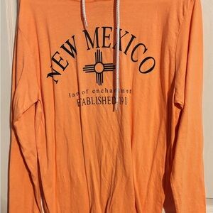Light Orange New Mexico Long Sleeve Tee with Hoodie